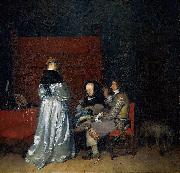 Gerard ter Borch the Younger Three Figures conversing in an Interior, known as The Paternal Admonition china oil painting artist